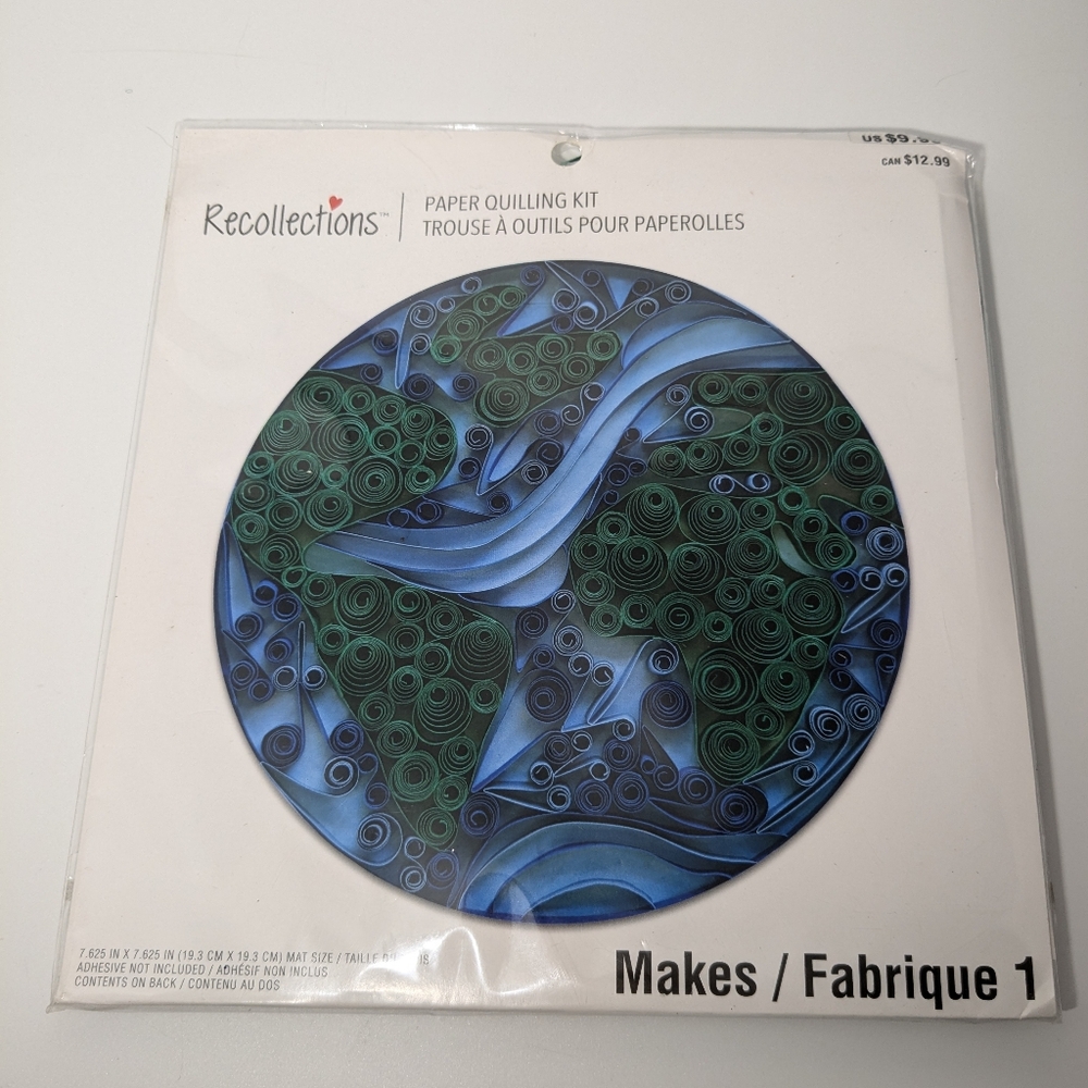 Recollections Paper Quilling Kit #705605 Blue Abstract 78 Pre-cut Paper Strips